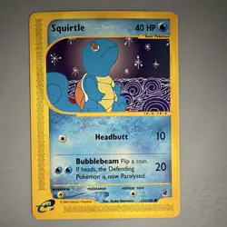 Pokemon TCG Squirtle Expedition Base Set 132/165 non holo Basic 40 HP Eng NM - Image 1