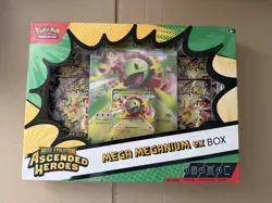 Pokemon: Mega Evolution Ascended Heroes Mega Meganium Ex Box - New & Sealed - Image 1