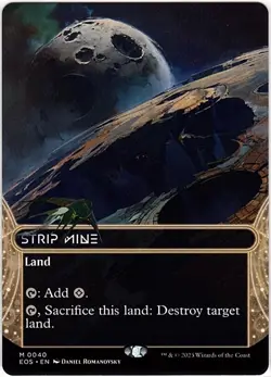 MTG Edge Of Eternities: Stellar Sights Strip Mine Borderless (Mythic) - Image 1