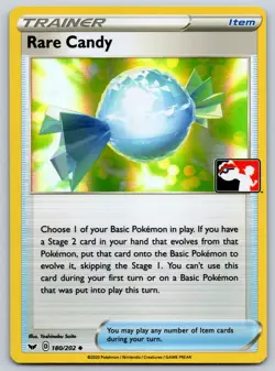 Rare Candy - Uncommon Prize Pack Series Cards 180/202 NM - Image 1