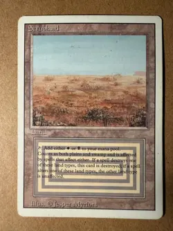 Scrubland – MTG [Revised Edition] – Moderately Played - Image 1