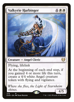 MTG - 1 x Valkyrie Harbinger - Rare White Angel Cleric - Kaldheim (KHM) - M/NM - Image 1