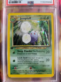 Pokemon Card Jumpluff Papungha Neo Genesis 1. Edition 2000 Holo English PSA 7 - Image 3