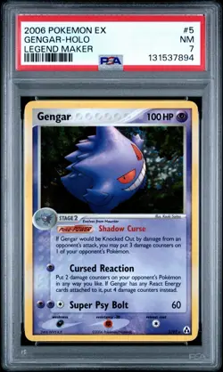 GENGAR 5/92 PSA 7 EX LEGEND MAKER HOLO POKEMON CARD ENGLISH - Image 1