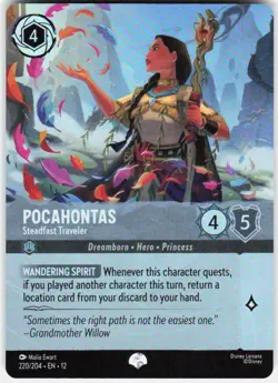 Pocahontas Steadfast Traveler Epic Foil 220/204 Wilds Unknown Disney Lorcana - Image 1