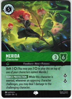 Merida Gifted Archer Epic Foil 213/204 Wilds Unknown Disney Lorcana - Image 1