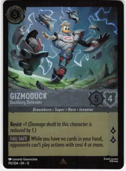 Gizmoduck Duckburg Defender Foil 193/204 Wilds Unknown Disney Lorcana - Image 1