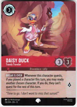 Daisy Duck Trendy Traveler Epic Foil 216/204 Wilds Unknown Disney Lorcana - Image 1
