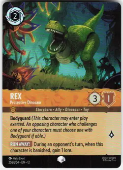Rex Protective Dinosaur Epic Foil 206/204 Wilds Unknown Disney Lorcana - Image 1