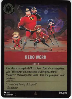 Hero Work Foil 132/204 Wilds Unknown Disney Lorcana - Image 1