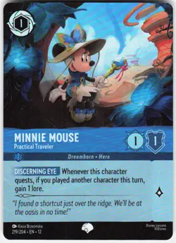 Minnie Mouse Practical Traveler Epic Foil 219/204 Wilds Unknown Disney Lorcana - Image 1