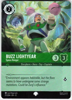 Buzz Lightyear Space Ranger Epic Foil 211/204 Wilds Unknown Disney Lorcana - Image 1