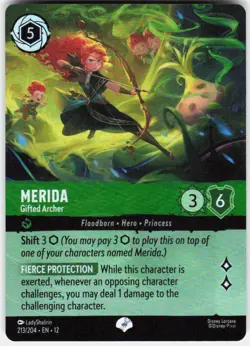Merida Gifted Archer Epic Foil 213/204 Wilds Unknown Disney Lorcana - Image 1