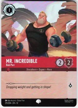 Mr. Incredible Bob Parr Epic Foil 215/204 Wilds Unknown Disney Lorcana - Image 1
