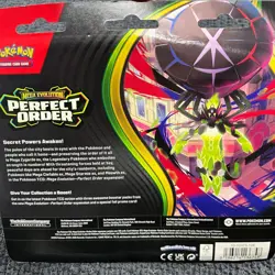 Pokemon TCG Mega Evolution Perfect Order 3-Pack Blister Chikorita Promo Card - Image 2