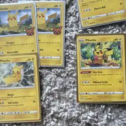 Pokemon Pikachu Lot of 16 cards that are all in good condition and have sleeves - Image 5