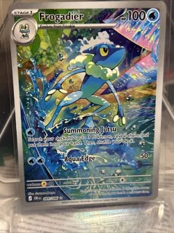 Pokemon Frogadier Illustration Rare Full Art Holo Card 089/086 Chaos Rising NM - Image 2