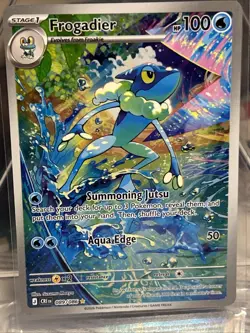 Pokemon Frogadier Illustration Rare Full Art Holo Card 089/086 Chaos Rising NM - Image 5