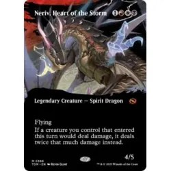 NERIV, HEART OF THE STORM (BORDERLESS) Tarkir: Dragonstorm TDM Magic MTG CARD - Image 1