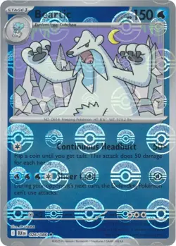 Beartic 026/086 Poke Ball Holo Black Bolt BLK English Pokemon Card NM - Image 1