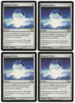 Damping Matrix x4 4x 2003 Mirrodin PLAYSET Colorless Rare Artifact MTG NM AZ1 - Image 1