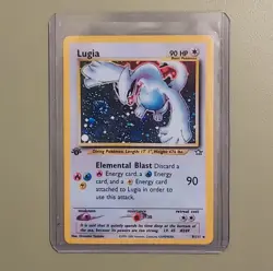 1999 Pokemon DIY Fan Art Lugia 9/111 First Edition Holo - Image 1