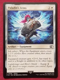 Magic The Gathering FINAL FANTASY PALADIN'S ARMS artifact card MTG - Image 1