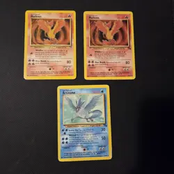 Pokemon Bundle - 3x Non Holo Moltres Articuno Rares WOTC - Image 1