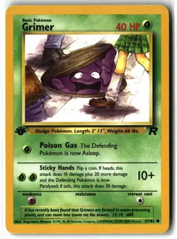 2000 Grimer ⭐ 57/82 1st Edition Vintage WOTC Team Rocket Pokemon NM/LP - Image 1