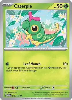 Caterpie - 010/165 MEW 010/165 Pokemon SV: Scarlet & Violet 151 Common EN NM - Image 1