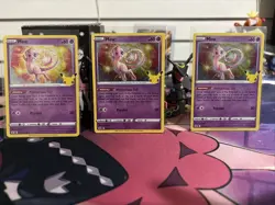 pokemon card lot (3) celebrations mew holo - Image 1