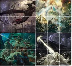Magic Lord of the Rings COMPLETE Scene Art Card Set- 24 cards - LOTR MTG - Image 1