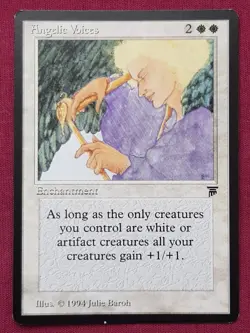 Magic The Gathering LEGENDS ANGELIC VOICES white card MTG - Image 1