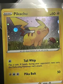 *HD FART SWIRL* Pikachu SWSH039 Promo Pokemon Card TCG CLEAN! - Image 3