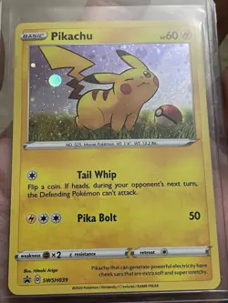 *HD FART SWIRL* Pikachu SWSH039 Promo Pokemon Card TCG CLEAN! - Image 5