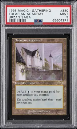 1998 MTG URZA'S SAGA #330 TOLARIAN ACADEMY PSA 9 - Image 1