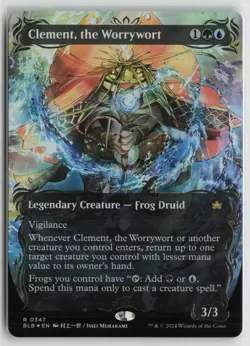 Clement, the Worrywort (Borderless) (Raised Foil) LP 347 Bloomburrow MTG - Image 1