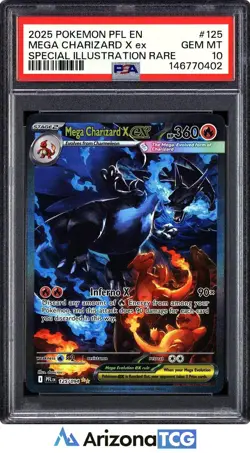 Pokemon 2025 Mega Charizard X ex 125/094 SIR Phantasmal Flames GEM MINT PSA 10 - Image 1