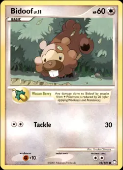 Pokemon - Bidoof #73/123 - Mysterious Treasures Common - Image 1