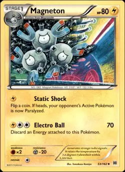 Pokemon - Magneton #53/162 - XY - BREAKthrough Uncommon - Image 1
