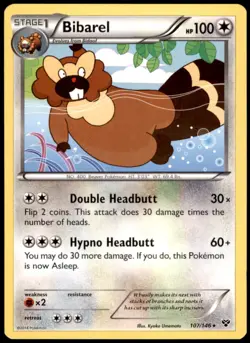 Pokemon - Bibarel #107/146 - XY Base Set Rare - Image 1