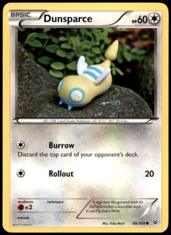 Pokemon - Dunsparce #68/108 - XY - Roaring Skies Common - Image 1