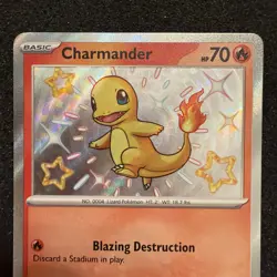 Charmander 109/091 Pokemon TCG Paldean Fates Baby Shiny Holo Rare NM #LA4 - Image 2