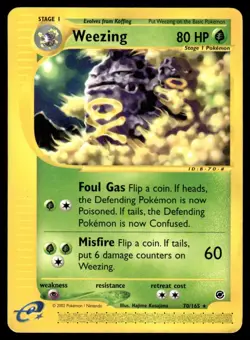 Weezing Stage 1/Rare #70 - Rare - Pokemon Expedition - LP - Image 1