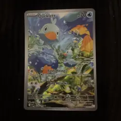 Ducklett 109/086 Illustration Rare White Flare Pokemon Holo NM/M - Image 1