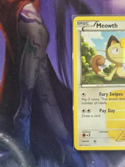 Pokemon TCG Meowth 102/101 Noble Victories Secret Rare Holo - Image 2