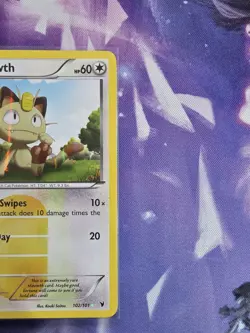 Pokemon TCG Meowth 102/101 Noble Victories Secret Rare Holo - Image 3
