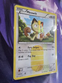Pokemon TCG Meowth 102/101 Noble Victories Secret Rare Holo - Image 5