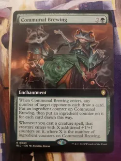 MTG Bloomburrow Commander - Communal Brewing, Extended Art NM - Image 1