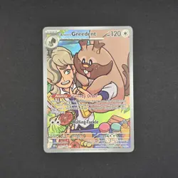 Pokemon TCG Arven's GREEDENT Destined Rivals #205/182 Illustration Rare IR - Image 1